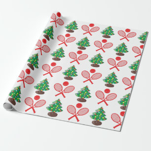 Weihnachtstennismuster Geschenkpapier