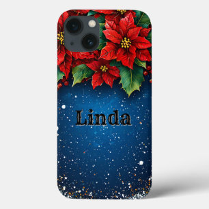 Weihnachtsterne mit Schnee Case-Mate iPhone Hülle