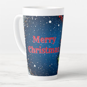 Weihnachtsterne mit Schnee Milchtasse