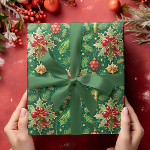 Weihnachtsthema Festliche Farbige Muster Geschenkpapier