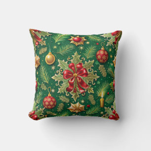 Weihnachtsthema Festliches Farbige Muster Kissen