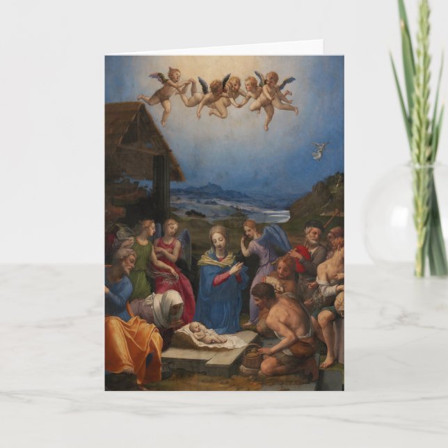 Weihnachtsthema Geburt Karte (Vorderseite)