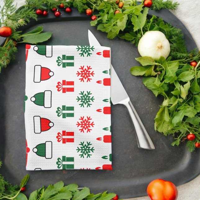 Weihnachtsthema Geschirrtuch (Kitchen Towel)