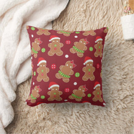Weihnachtsthema Gingerbread Männer Kissen