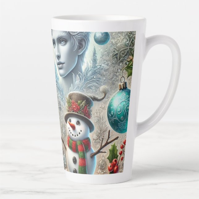 Weihnachtsthema Jack Frost und Schneemann 2 Milchtasse (Rechts)