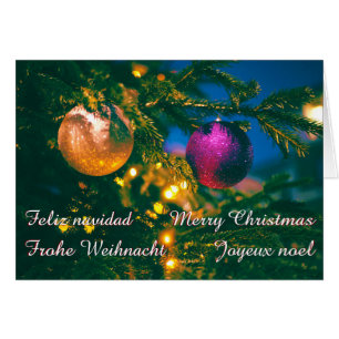Weihnachtsthema mit 2 Christbaumkugeln...