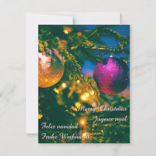 Weihnachtsthema mit 2 Weihnachtsbällen... Einladung