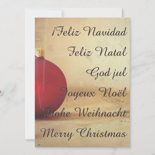 Weihnachtsthema mit Weihnachtsball (Vorderseite)