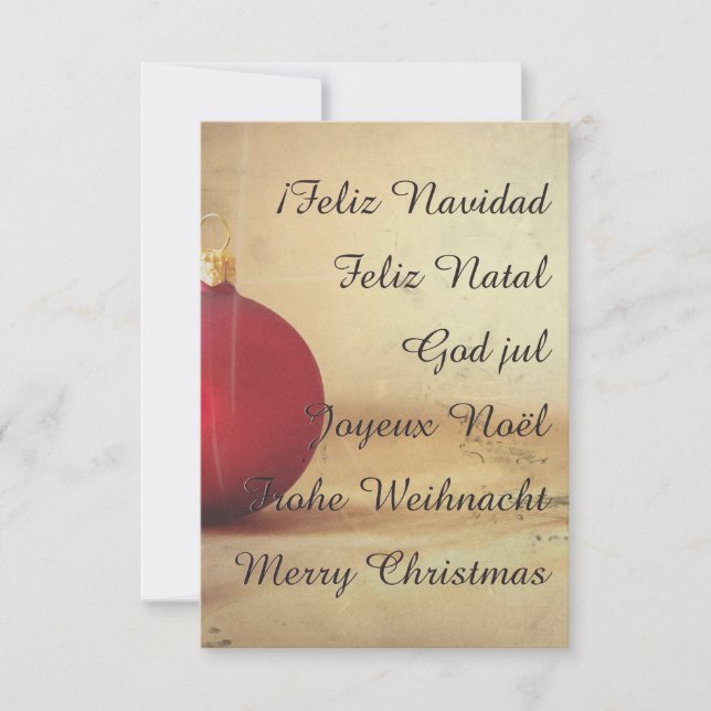 Weihnachtsthema mit Weihnachtsball (Vorderseite)