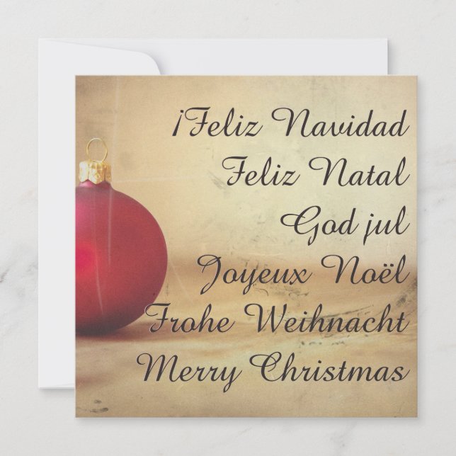 Weihnachtsthema mit Weihnachtsball (Vorderseite)