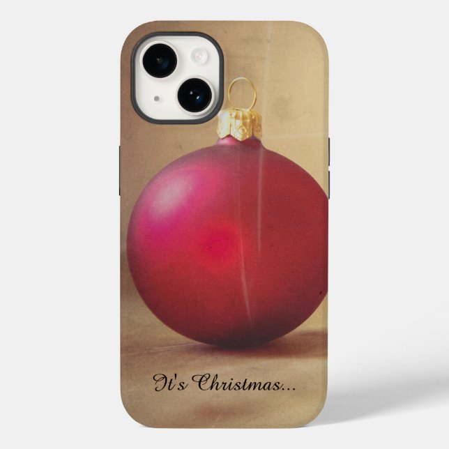 Weihnachtsthema mit Weihnachtsball Case-Mate iPhone 14 Hülle (Rückseite)