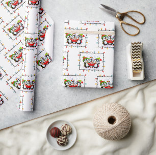 Weihnachtsthema "Niedlich Pingouin" Geschenkpapier