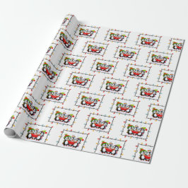 Weihnachtsthema "Niedlich Pingouin" Geschenkpapier