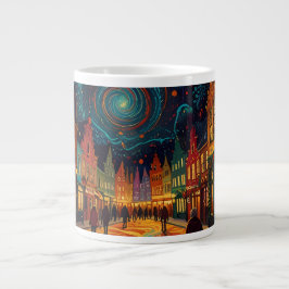 Weihnachtsthema Schöne alte Stadt in Belgien Jumbo-Tasse