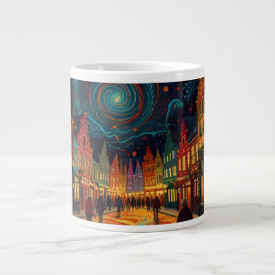 Weihnachtsthema Schöne alte Stadt in Belgien Jumbo-Tasse