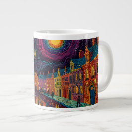 Weihnachtsthema Schöne alte Stadt in Belgien Jumbo-Tasse