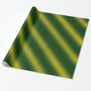 Weihnachtsthema Wavy Muster Gold & Grün Geschenkpapier
