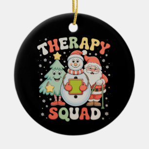 Weihnachtstherapie-Team SLP OT PT-Crew Santa Weihn Keramik Ornament