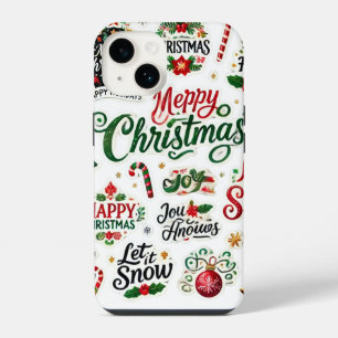 Weihnachtsticker Collection - Whimsical H iPhone 14 Hülle