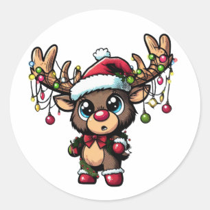 Weihnachtsticker Runder Aufkleber