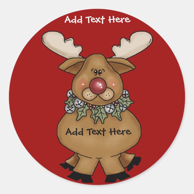 Weihnachtsticker von SRF Runder Aufkleber (Vorderseite)