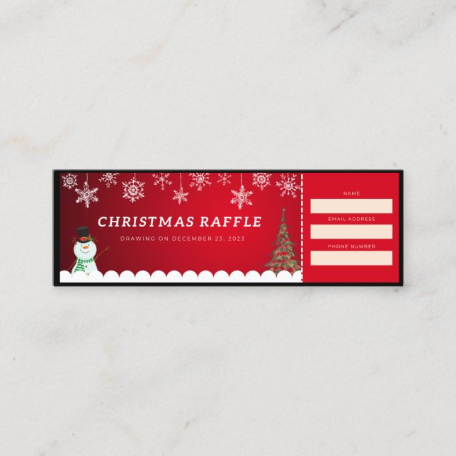 Weihnachtstickets & persönliche Feiertagskarten  Treuekarte (Vorderseite)