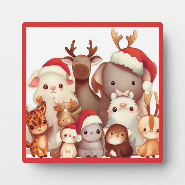 Weihnachtstiere 3 fotoplatte (Vorderseite)