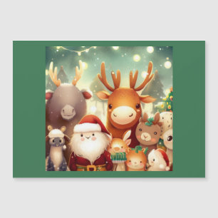 Weihnachtstiere 8 magnetkarte