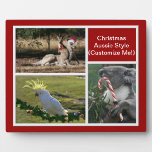 Weihnachtstiere Aussie Style - Personalizable Fotoplatte