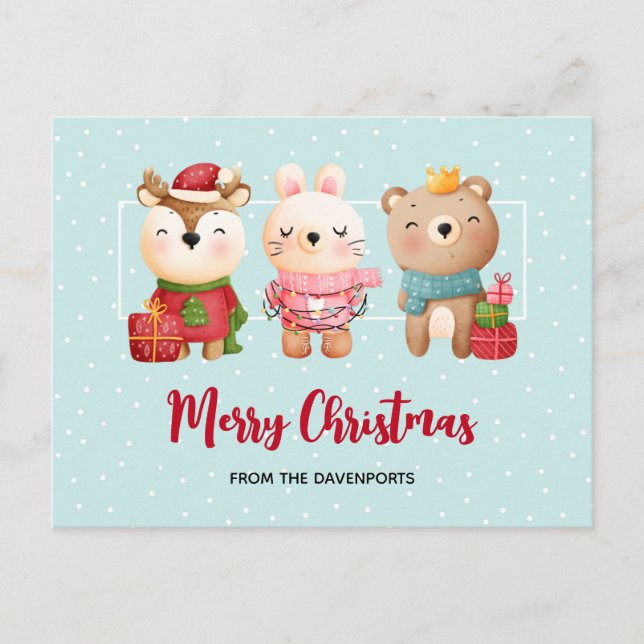 Weihnachtstiere im Festspielhaus Postkarte (Vorderseite)