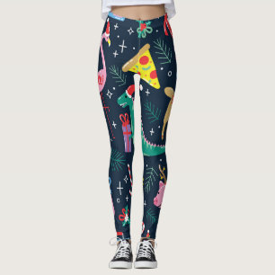 Weihnachtstiere, Niedliches Nahtloses Design. Leggings