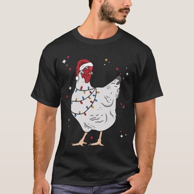 Weihnachtstierhühner Xmas Bauer T-Shirt (Vorderseite)