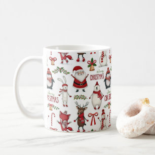 Weihnachtstiermuster Kaffeetasse