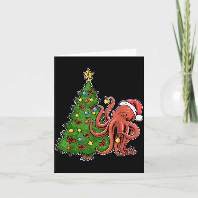 Weihnachtstintenfisch  karte (Vorderseite)