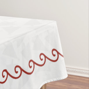 Weihnachtstischdecke Weiß & Rot 150 x 210 cm Tischdecke