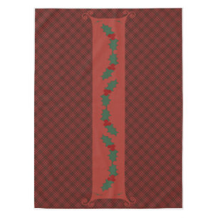 Weihnachtstischtuch Rot Kariert 60" x 104" Tischdecke