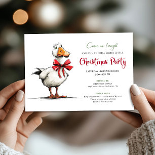 Weihnachtstolle Gänse Skurriler Humor Party Einlad Einladung