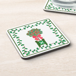 Weihnachtstopiaries Holly Berry tree Topiary Beve Getränkeuntersetzer