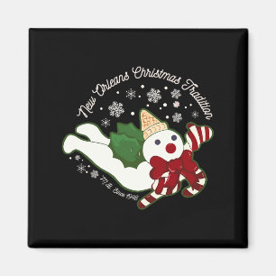 Weihnachtstradition Schneemänner New Orleans Mr Bi Magnet