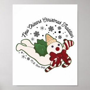 Weihnachtstradition Schneemänner New Orleans Mr Bi Poster