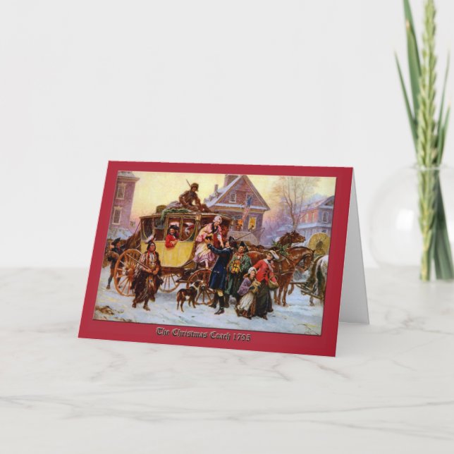 Weihnachtstrainer-Weihnachtskarte 1795 Feiertagskarte (Vorderseite)