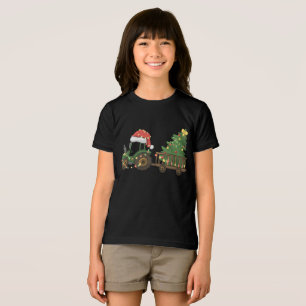 Weihnachtstraktor mit Tannenbaum Landwirt Bauernho Tri-Blend Shirt
