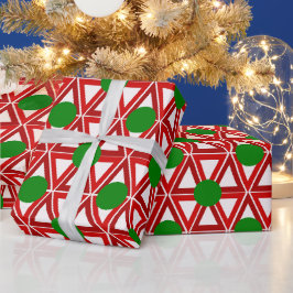 Weihnachtstriangle Quilt Geschenkpapier