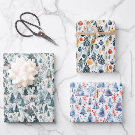 Weihnachtstrio Geschenkpapier Set