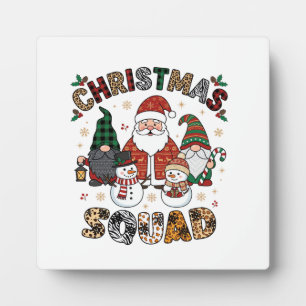 Weihnachtstrupp Weihnachtsmann Gnome Schneemänner Fotoplatte