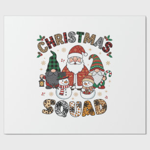 Weihnachtstrupp Weihnachtsmann Gnome Schneemänner  Geschenkpapier