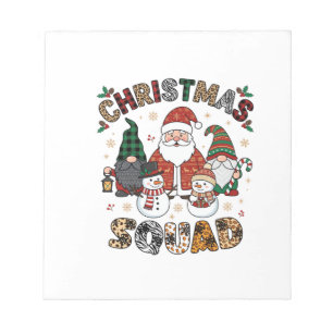 Weihnachtstrupp Weihnachtsmann Gnome Schneemänner Notizblock