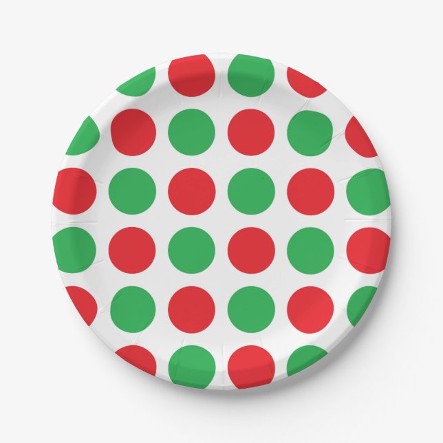 WeihnachtsTupfen Pappteller (Vorderseite)