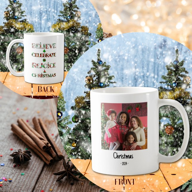 Weihnachtstypografie 1 Foto Kaffeetasse (Von Creator hochgeladen)