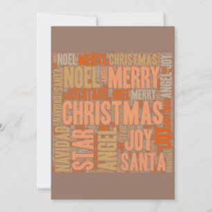 Weihnachtstypografie Einladung